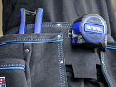 Faithfull Double Tool & Nail Pouch - Black Suede leather 2