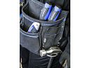 Faithfull Double Tool & Nail Pouch - Black Suede leather 3