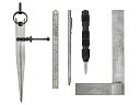 Faithfull Stainless Steel Marking and Measuring Set - 5 Piece 1