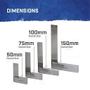 Faithfull Engineers Steel Try Square Set - 4 Piece 1