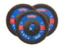 Faithfull Aluminium Oxide Flap Discs - Pack of 3 10