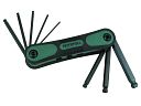 Folding Hex Key Set of 9 - A/F Ball End