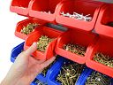 Faithfull 24 Plastic Wall Bins with Metal Panel 1