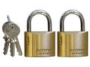 Brass Padlock Keyed Alike 2 x 40mm