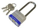 Faithfull Laminated Steel Padlock Long Shackle 1