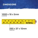 Faithfull Folding Rule Yellow ABS Plastic 1 Metre 1