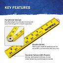 Faithfull Folding Rule Yellow ABS Plastic 1 Metre 3