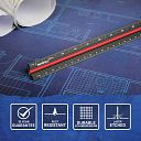 Faithfull Prestige Tri-Scale Architect Rule Black Aluminium 300mm 4