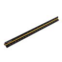 Faithfull Prestige Tri-Scale Architect Rule Black Aluminium 300mm 5