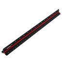 Faithfull Prestige Tri-Scale Architect Rule Black Aluminium 300mm 12