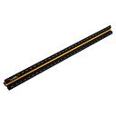 Faithfull Prestige Tri-Scale Architect Rule Black Aluminium 300mm 13