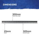 Faithfull Aluminium Scale Rule 300mm-Triangle 1