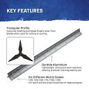 Faithfull Aluminium Scale Rule 300mm-Triangle 3
