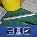 Faithfull Aluminium Scale Rule 300mm-Triangle 4