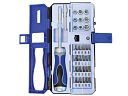 Faithfull Ratchet Screwdriver and Socket Set - 33 Piece 2