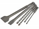 Faithfull 6 Piece SDS-plus Chisel and Drill Bit Set 1