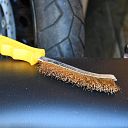 Faithfull Wire Scratch Brush Brass Yellow Handle 7