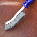 Faithfull Wire Scratch Brush Stainless Steel Blue Handle spids 8