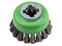 Faithfull Wire Cup Brush Twist Knot 75mm X-LOCK - Stainless Steel 1