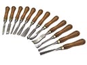 Faithfull Wood Carving Chisels Set of 12 in Case 2