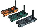 Faithfull 3 Folding Hex Key Sets - A/F, Metric and Star 1