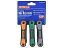Faithfull 3 Folding Hex Key Sets - A/F, Metric and Star 2