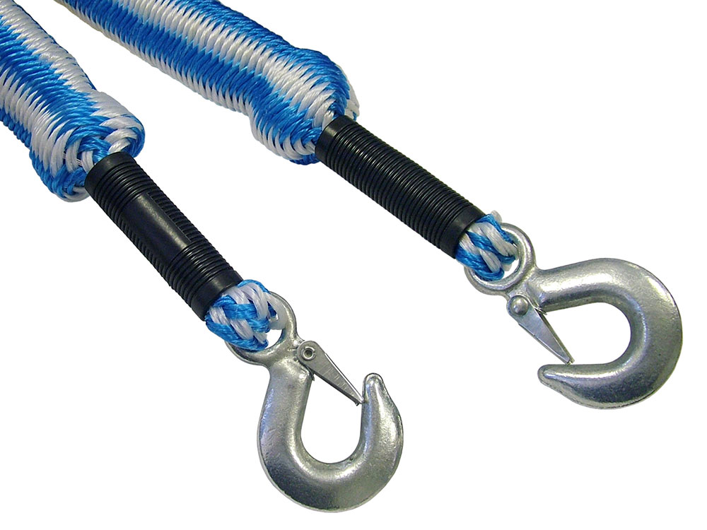 Tow Rope Expanding 4M Metal Hooks 3 Ton