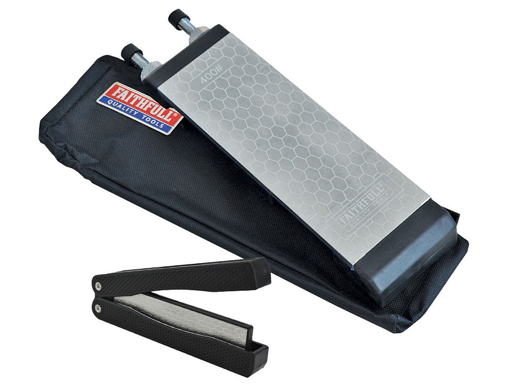 200mm Diamond Sharpening Stone with Folding Sharpener