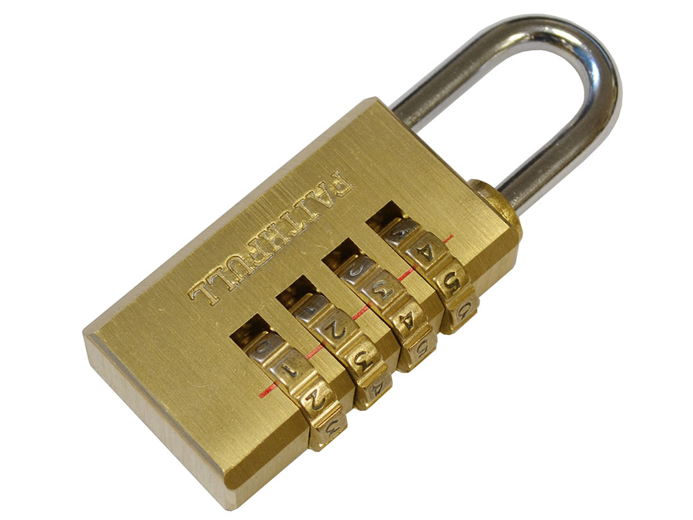 2 in. Solid Body Brass Combination Padlock