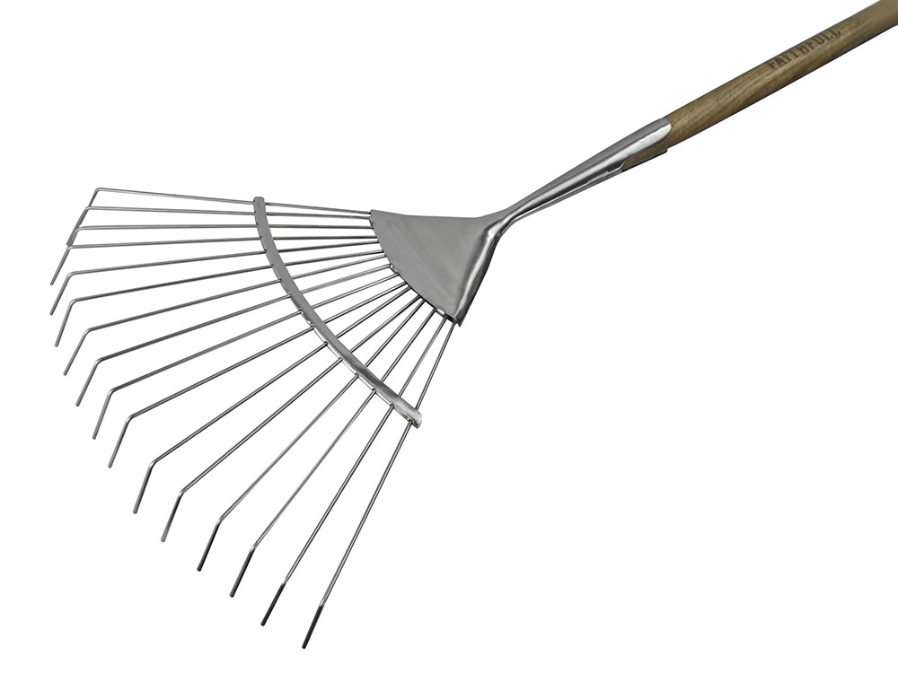 Prestige Lawn Rake - Stainless Steel with Ash Handle | FaithfullTools.com