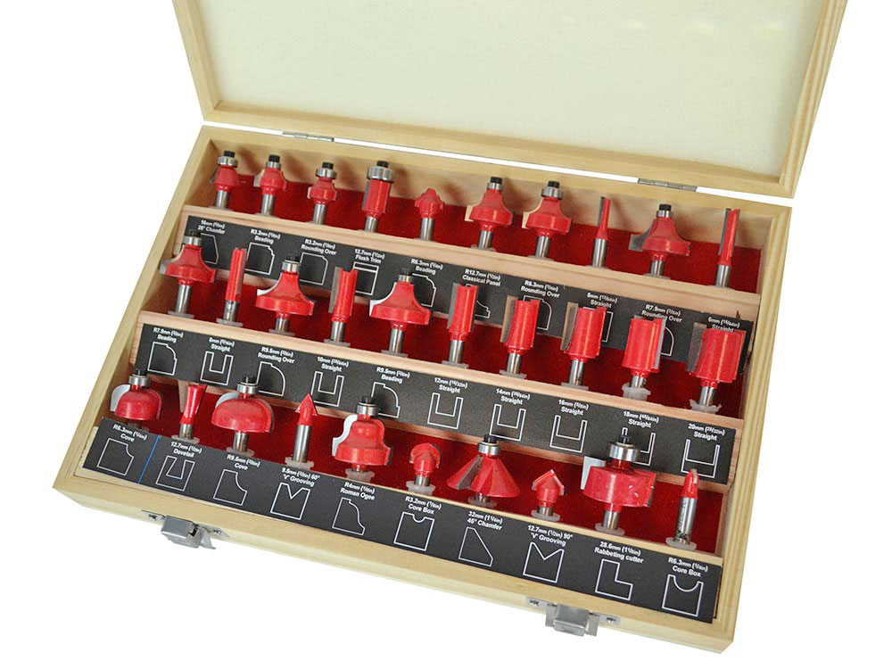thumbnail image 2 of 100-Piece Tungsten Carbide Router Bit Set - 1/4" Shank - 8milelake Woodwork Kit 2 of 3