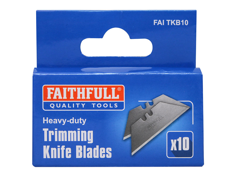 Heavy-Duty Utility Knife Blades, 10/Pack