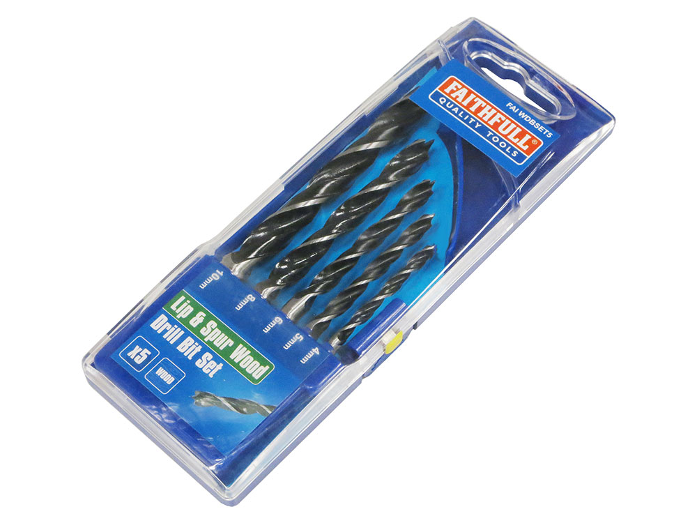 QTY 5-10mm Lip & Spur Drill Bits For Timber/Wood 