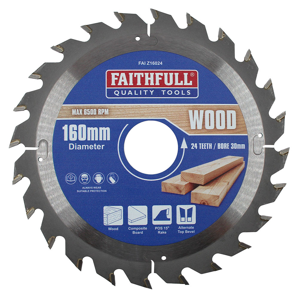 3-Piece 184mm TCT Circular Saw Blade Set - 20, 24 & 40 Teeth With Adapter Rings