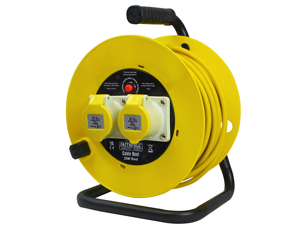 Cable Reel 110V 25M 16A (2.5mm Cable)