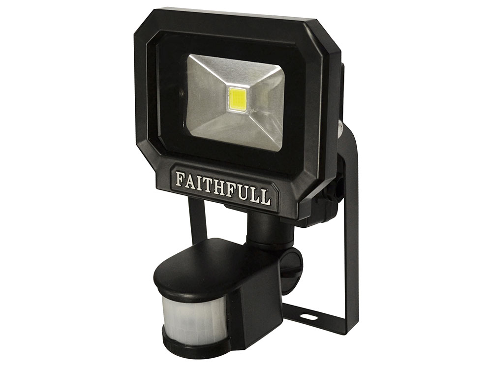 10w Cob Led Security Light With Pir Sensor Faithfulltools Com The Faithfull Cob Led Security Light